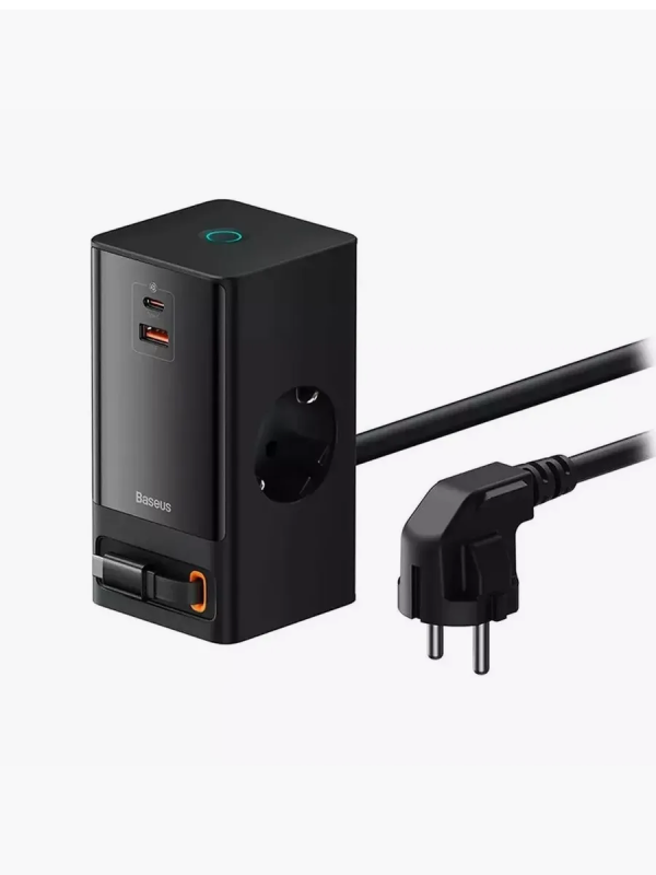 Купить Зарядное устройство Baseus PowerCombo PSLR000301, USB+2хUSB-C, 65W, черный